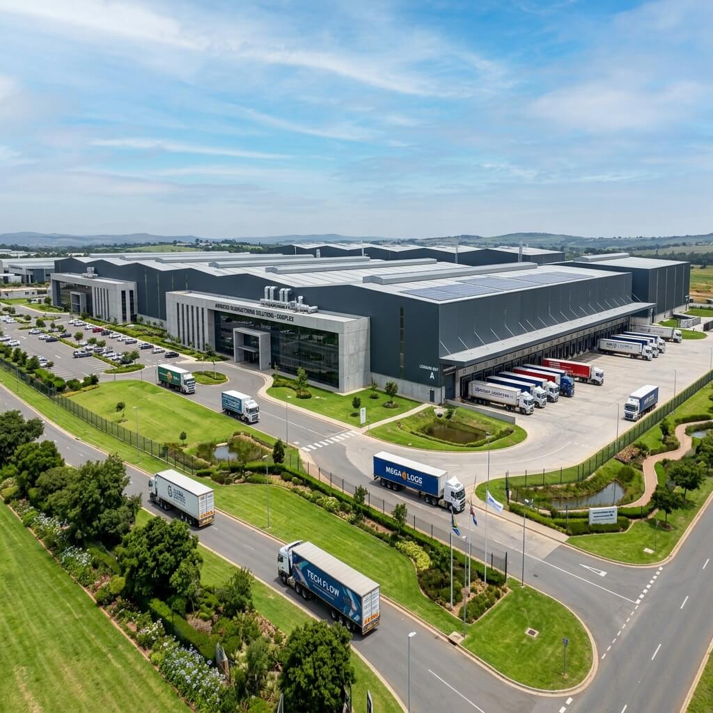 iClima Air massive modern manufacturing plant exterior